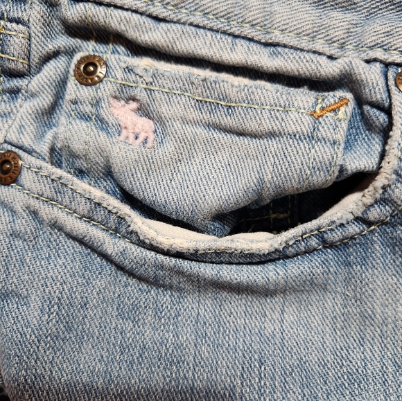 Abercrombie and Fitch Vintage 92 Light wash jeans wide leg - Picture 7 of 11